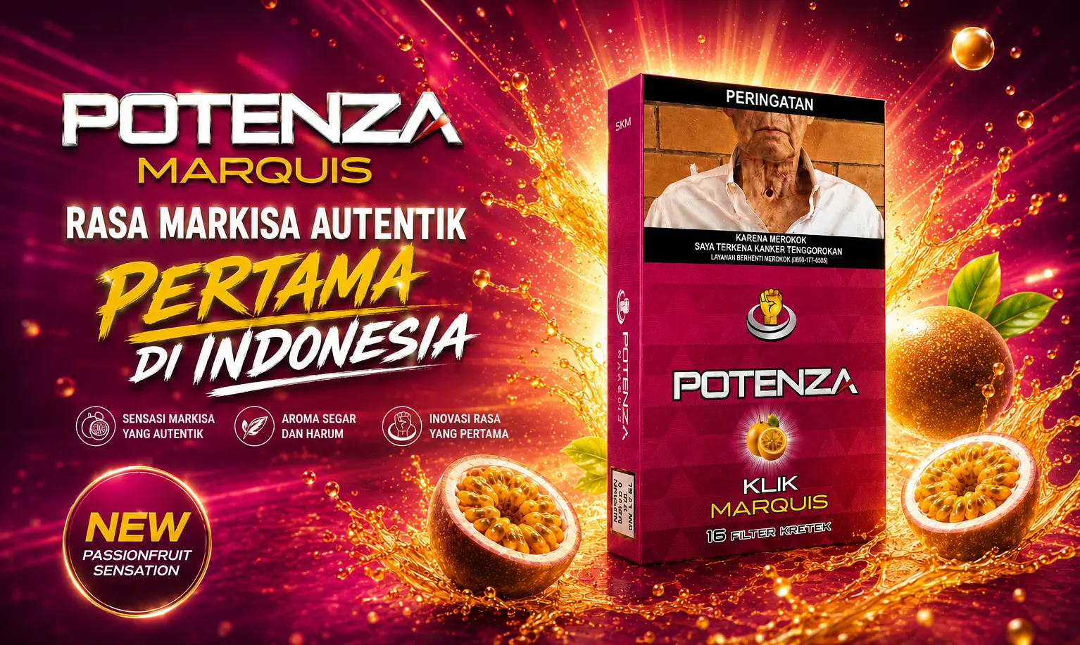 potenza marquis rokok rasa markisa pertama di Indonesia