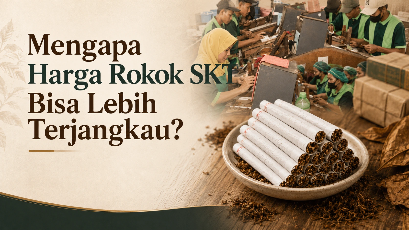 Rokok SKT atau bisa disebut rokok kretek bisa lebih murah karena tipe cukai