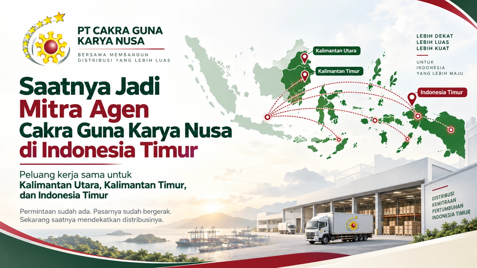 peluang menjadi mitra agen Cakra Guna Karya Nusa untuk Kalimantan Utara, Kalimantan Timur, dan Indonesia Timur